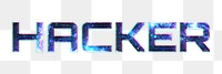 HACKER text png blue typography word