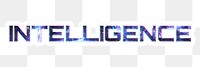 INTELLIGENCE png sticker typography word