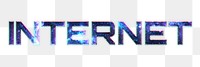 INTERNET word png blue typography text