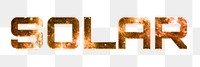 SOLAR word png typography galaxy effect text