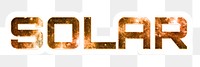SOLAR sticker png typography word