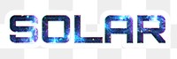 SOLAR sticker png typography word