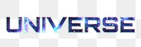 UNIVERSE word png blue typography text