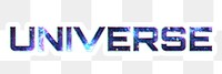 UNIVERSE sticker png typography word