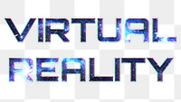 VIRTUAL REALITY text png typography galaxy effect word