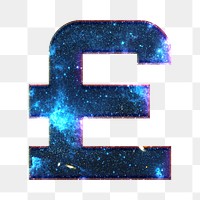 Pound sign png galaxy effect blue symbol
