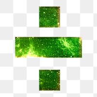Division sign png stellar effect green symbol