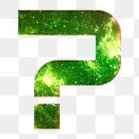 Question mark png galaxy effect green symbol