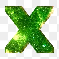 Multiplication sign png galaxy effect green symbol