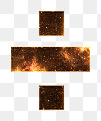 Division sign png galaxy effect brown symbol