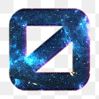 Png number zero galaxy effect blue font