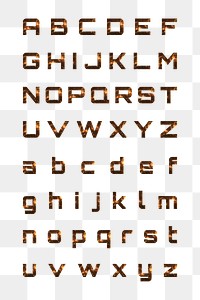 Alphabet stellar png typography transparent
