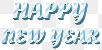 Png happy new year text word pastel stripe patterned