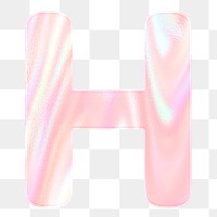 Shiny letter H png alphabet sticker