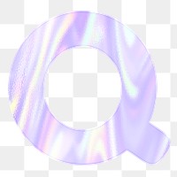 Shiny letter Q png alphabet sticker