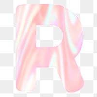 Shiny letter R png alphabet sticker