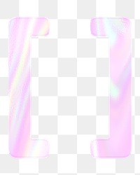 Brackets icon sticker png pastel holographic