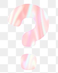 Question mark sign sticker png pastel holographic