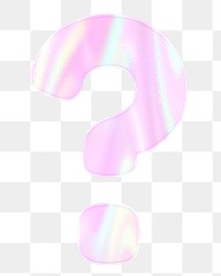 Holographic pastel question mark png sticker pink symbol