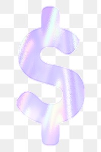 Dollar sign sticker png pastel holographic