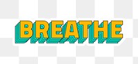 Retro layered breathe png sticker