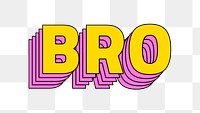 Png retro layered typography bro