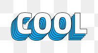 Cool png retro layered typography