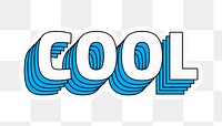 Cool retro layered typeface png sticker