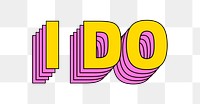 I do png layered typography retro style