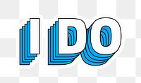 I do png sticker retro multilayered typography
