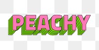 Peachy png retro layered typography