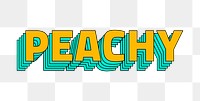 Peachy png retro layered typography