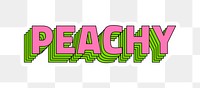 Peachy png layered typography sticker