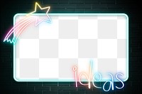 Neon frame ideas word star doodle png