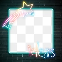 Png neon frame ideas word star doodle