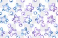 Neon doodle star pattern png background