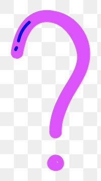 Doodle question mark png typography