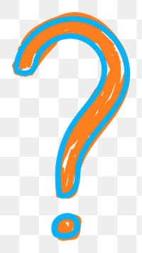 Question mark png hand drawn typography