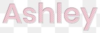 Ashley polka dot png typography text