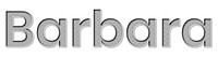 Barbara female name typography png