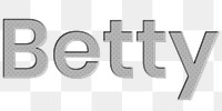 Png female name Betty typography lettering