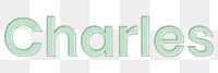 Charles name png polka dot typography word