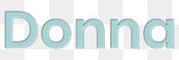 Donna polka dot png typography text