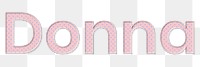 Donna name png polka dot typography word