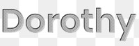 Dorothy polka dot png typography text