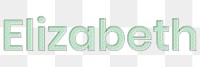 Elizabeth name png polka dot typography word