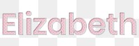 Elizabeth polka dot png typography text