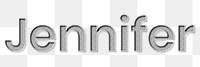 Jennifer name png polka dot typography word