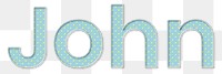 John polka dot png typography text