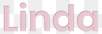 Linda polka dot png typography text